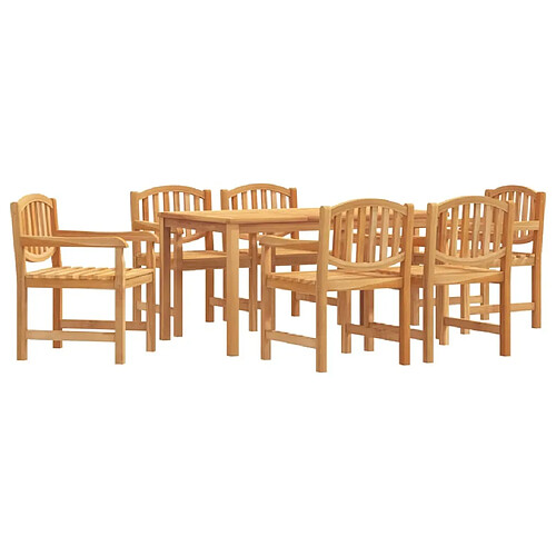 Maison Chic Ensemble de salle à manger de jardin 7 pcs,Table et chaises d'extérieur Bois de teck solide -GKD130552