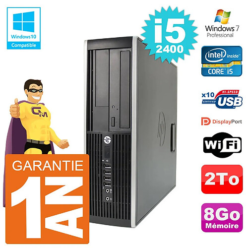 PC HP 6200 SFF Intel i5-2400 RAM 8Go Disque 2To Graveur DVD Wifi W7 · Occasion