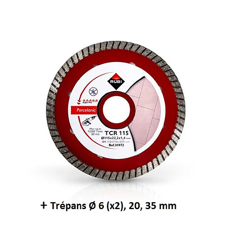 Rubi - Kit disque TCR et trépans DYGRES