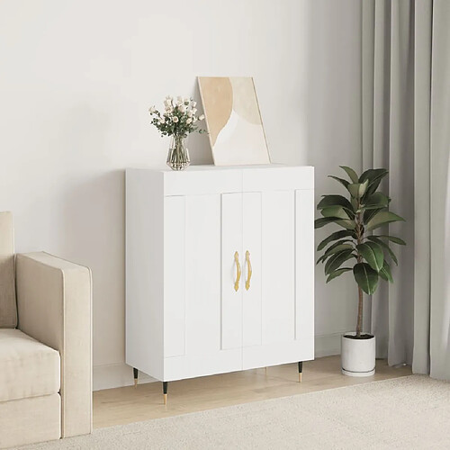 Maison Chic Buffet,Meuble de Rangement,commode pour salon,Cuisine blanc 69,5x34x90 cm bois d'ingénierie -MN32952