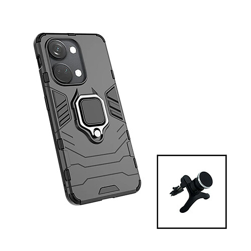 PHONECARE Kit Support Magnétique de Voiture Renforcé + Coque 3X1 Military Defender pour OnePlus Nord 3 - Noir