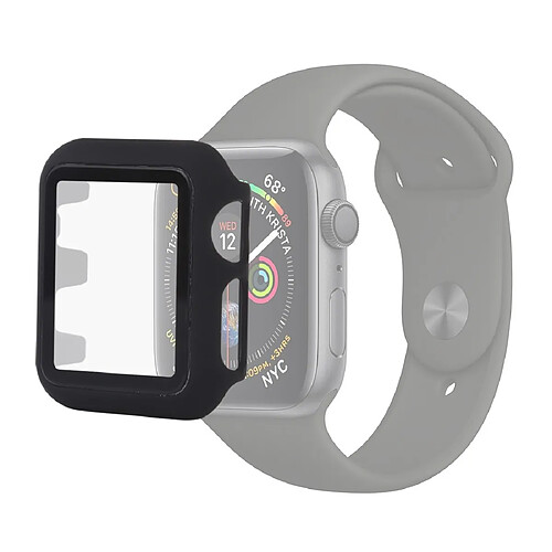 Wewoo Etui de protection en verre + PC pour Apple Watch séries 5 et 4 44 mm noir