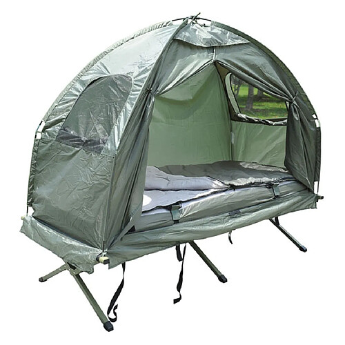 Bcelec Lit de camp avec tente, sac de couchage et matelas gonflable