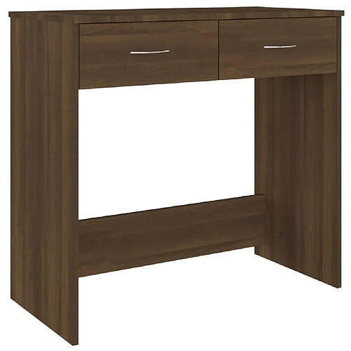 Maison Chic Bureau,Table de travail,bureau de travail pour chambre Chêne marron 80x40x75 cm Bois d'ingénierie -GKD24127