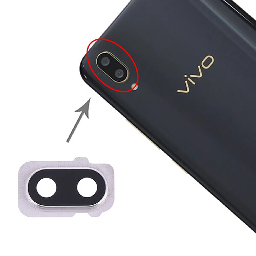 Wewoo Pièce détachée Cache-objectif de l'appareil photo pour Vivo X21 Argent