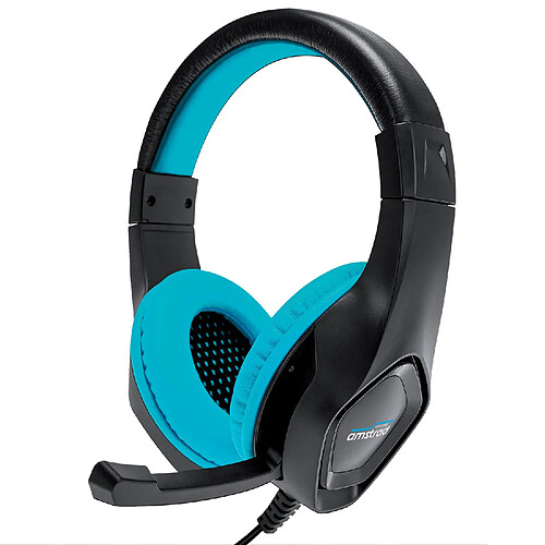 Casque Pro Gamer Amstrad AMS H888 BLUE 40mm Power Bass avec micro intégré, réglage volume