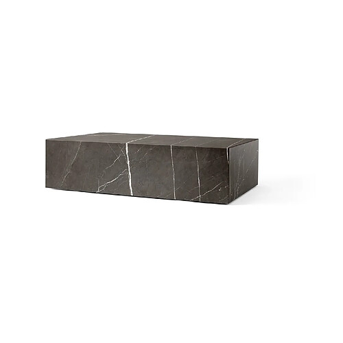 Menu Table Plinth - Marbre brun-gris - low