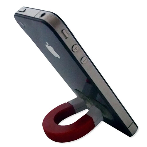 Totalcadeau Support dock aimant à ventouses pour smartphone rouge