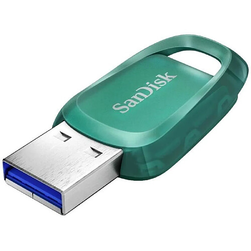 SanDisk Ultra Eco 128 Go clé USB 3.2 Jusqu’à 100 Mo/s. Une clé USB fabriquée avec Plus de 70 % de Plastique recyclé