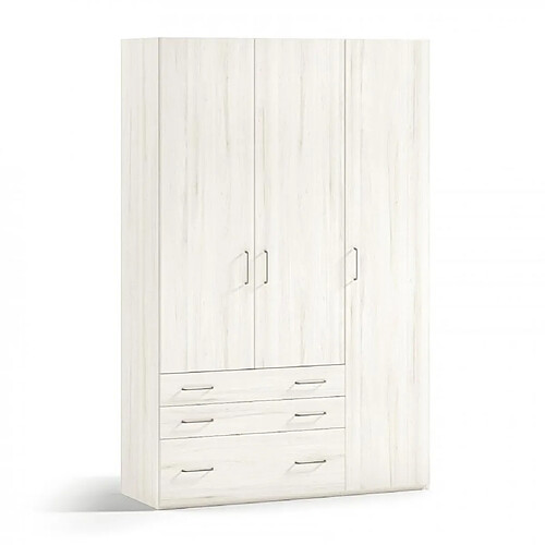 Inside 75 Armoire 3 portes 2 tiroirs 1 caisson gauche 124,5 x 57,5 x 220 cm