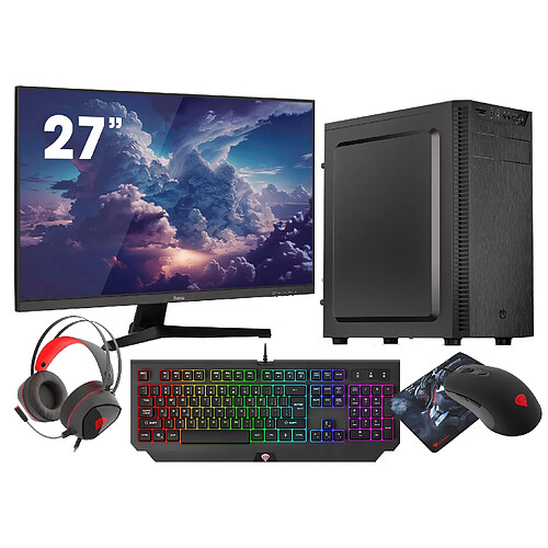 VIST PC Gaming Ryzen 5 5600G - RAM 16Go - SSD 1To M.2 - WIFI - 27" - Windows 11 Pro