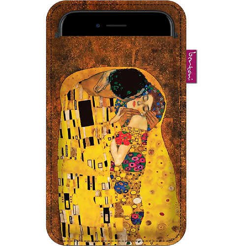 Etui pour téléphone portable en feutre Bertoni 100x175 mm Housse de protection motif Le Baiser