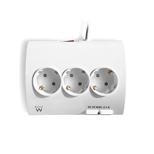 Totalcadeau Prise multiple 5 Schuko + 2 USB - Multi prise avec USB pas cher