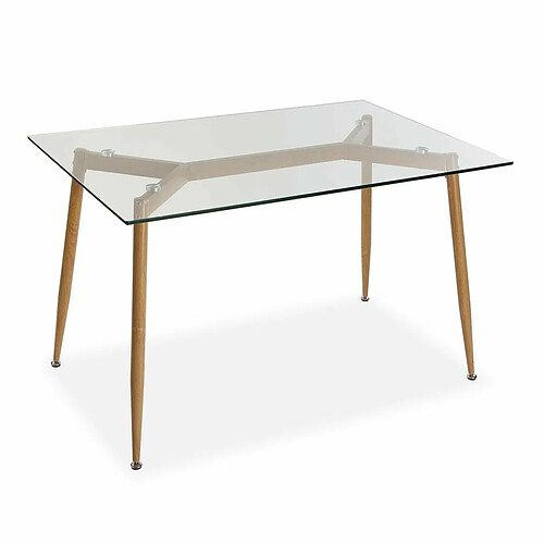 Table d'appoint Versa Rebecka Verre Métal (80 x 75 x 120 cm)