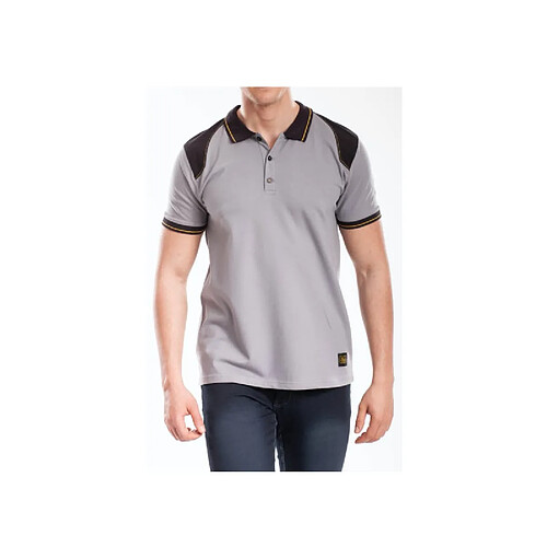 Polo renforcé RICA LEWIS - Homme - Taille L - Stretch - Gris - WORKPOL