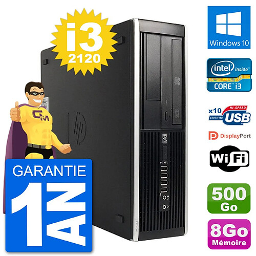 PC HP Compaq 6200 Pro SFF Intel i3-2120 RAM 8Go Disque Dur 500Go Windows 10 Wifi · Occasion