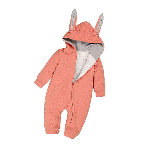 1 Pc Lapin Escalade Vêtements Unisexe Bébé Nouveau-né Barboteuse Coton Fermeture éclair Nouvelle Orange 66