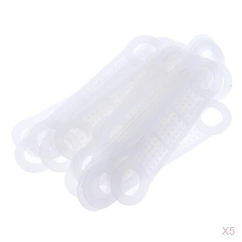 150pcs Cintre en Silicone Transparent Anti-dérapant Poignées Bandes de Cintre de Vêtements