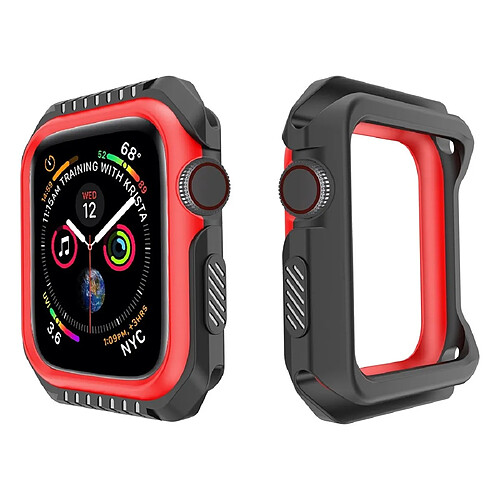 Wewoo Étui de protection bicolore antichoc Smart Watch pour Apple série 342 mm noirrouge