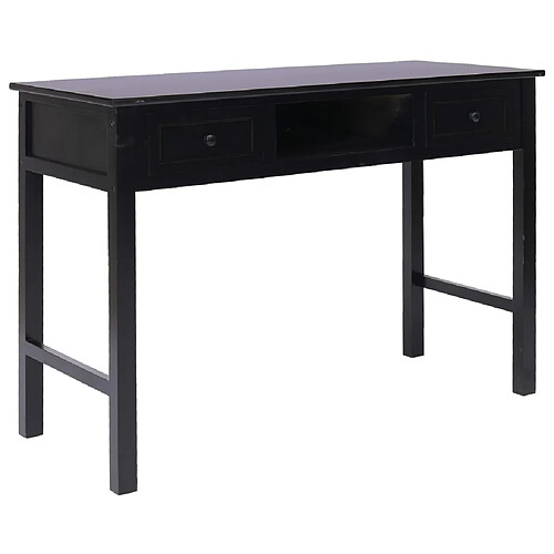 vidaXL Bureau Noir 110 x 45 x 76 cm Bois