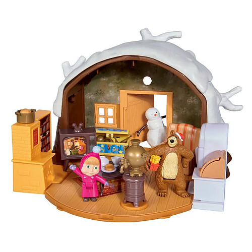 SIMBA Masha and the Bear Winter House Play Set