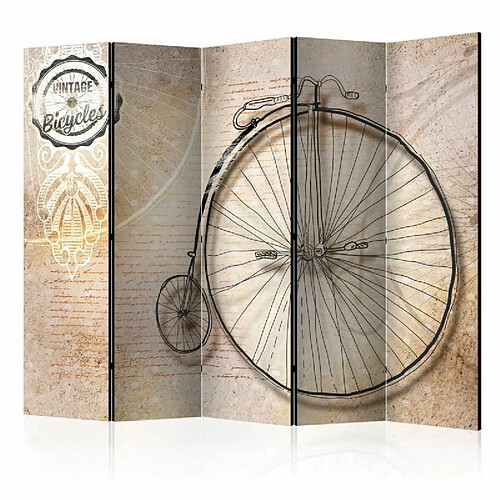 Paris Prix Paravent 5 Volets Vintage Bicycles Sepia 172x225cm