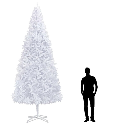 vidaXL Sapin de Noël artificiel 400 cm Blanc