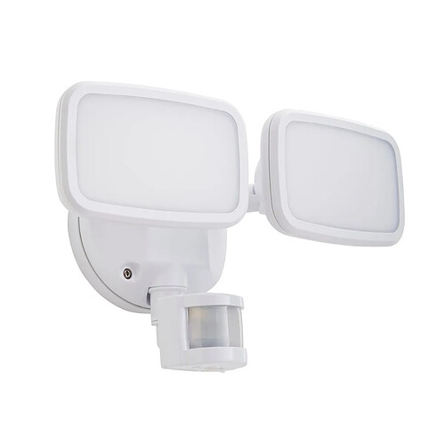 Lumière Projecteur extérieur LED PIR Twin 3000k Blanc IP44