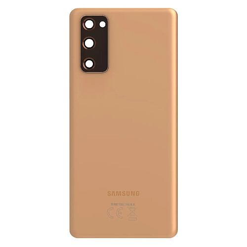 Samsung Vitre arrière pour Samsung Galaxy S20 FE Original Service Pack Orange