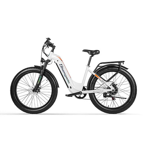 Shengmilo MX06 Blanc vélo électrique 500W moteur 17.5AH batterie électrique 26 pouces 42KM-H E-Bike FAT BIKE