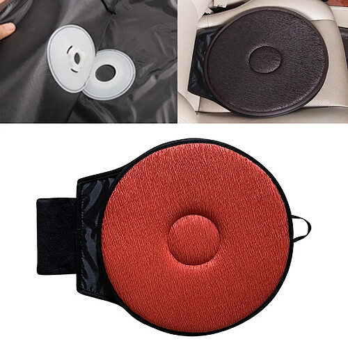 Wewoo Tapis de siège tourbillonnant pour coussin de de voiture à rotation à 360 degrés Vermilion