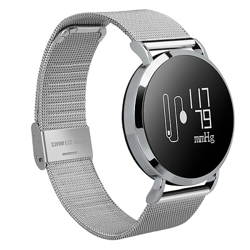 Wewoo Bracelet connecté argent 0.95 pouces écran OLED en acier Bluetooth Smart Bracelet, IP67 imperméable, podomètre de / Moniteur de pression artérielle / de fréquence cardiaque / Rappel sédentaire, Compatible avec Android et iOS Téléphones