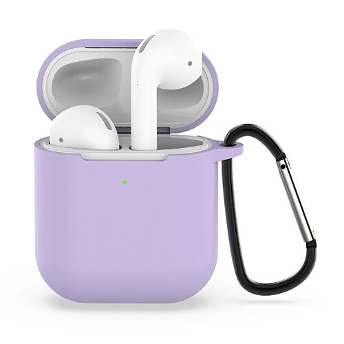 Wewoo Coque Ecouteurs sans fil en silicone anti-choc pour Apple AirPods 1/2 Violet