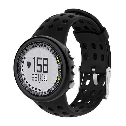 Wewoo Bracelet pour montre connectée Dragonne de remplacement mâle en silicone SUUNTO M1 / M2 / M4 / M5 Noir