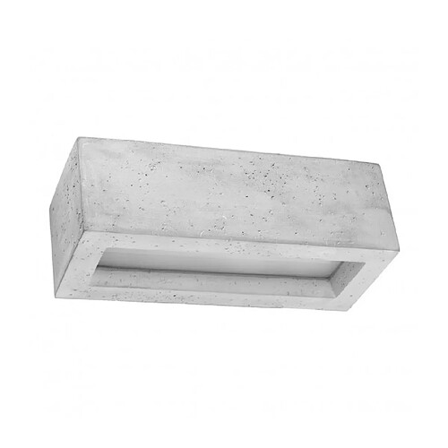 Luminaire Center Applique murale Vega Up Verre,béton Gris 1 ampoule 10cm