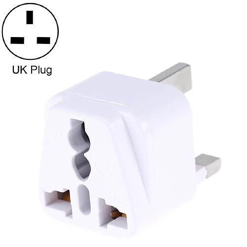 Wewoo Portable universel prise pour UK Chargeur de voyage adaptateur secteur Blanc