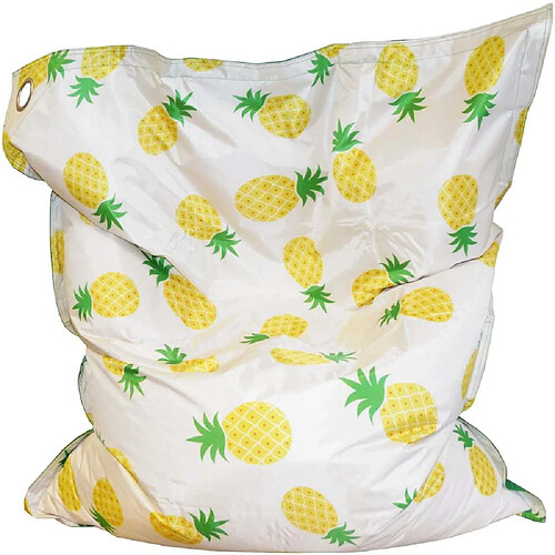 Jardindeco Maxi coussin imprimé intérieur extérieur 140 x 180 cm Ananas.