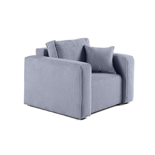 Bestmobilier Topaze - fauteuil - en velours texturé