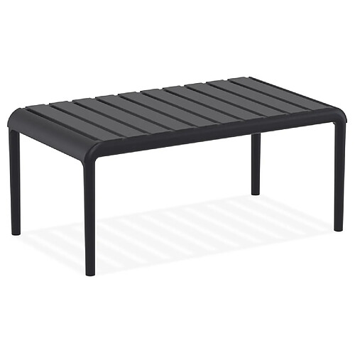 Alterego Table basse 'SIDONY XL' noire en matière plastique