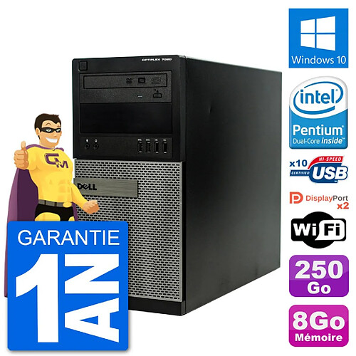 PC Tour Dell 7020 Intel Pentium G3220 RAM 8Go Disque Dur 250Go Windows 10 Wifi · Occasion