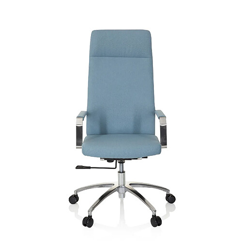 Chaise de bureau / Siège pivotant SARANTO PLUS I Tissu Bleu clair hjh OFFICE