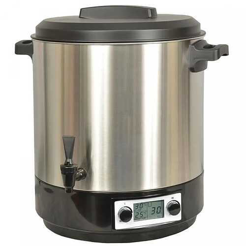 Stérilisateur de bocaux électrique cuve inox avec écran lcd robinet et minuteur 31l 2000w - kcpst31lcd.ix - KITCHEN CHEF