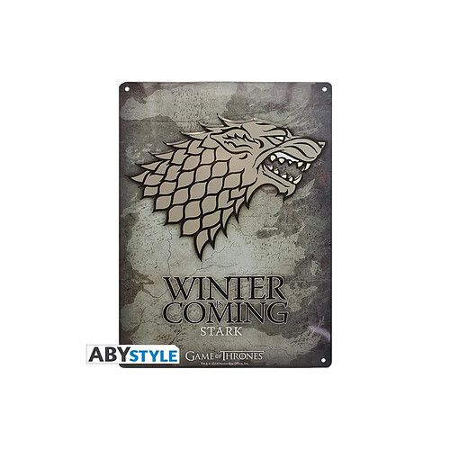 Abystyle Game Of Thrones - Plaque métal Stark (28x38)