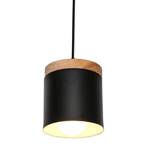 Stoex Suspension Luminaire Moderne E27 Suspension Lustre Rétro en Métal Plafonnier Nordique Pour Salle À Manger, Bureau, Chambre À Coucher, Cuisine (Noir)