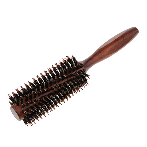 Poignée en bois nylon soins des cheveux brosse ronde anti perte de cheveux coiffant twilled