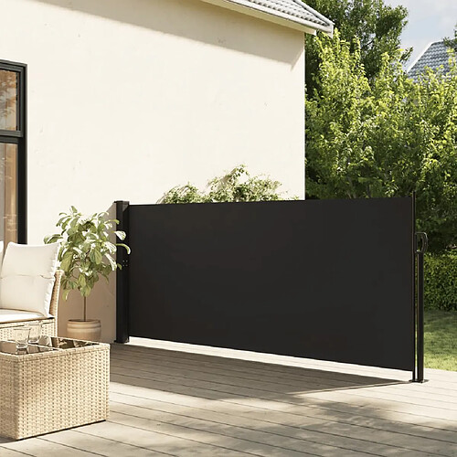 vidaXL Auvent latéral rétractable noir 100x300 cm