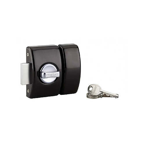 Thirard - Verrou de porte DESIGN 5 goupilles 50 mm noir 3 clés - 71528