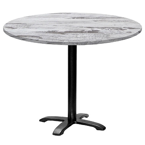 Restootab Table ronde Ø110cm - modèle Bazila chêne islande