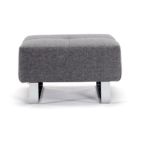 Inside 75 INNOVATION LIVING Pouf design CASSIUS DELUXE EXCESS gris Twist Charcoal 65*65 cm