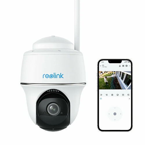 Reolink Caméra Surveillance Batterie 4MP Sans fil, WiFi 2,4 / 5GHz, 360° Pan Tilt, Zoom 16X, Vision Nocturne, Détection Personne/Véhicule, Audio Bidirectionnel